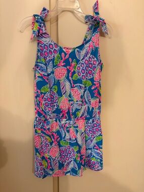 Girls Lilly Pulitzer Sundari Romper Dress, size 4/5